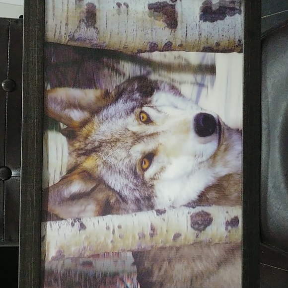Framed 3D picture - Wolf (winter scene) - Picture 3 of 3